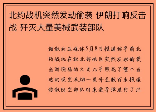 北约战机突然发动偷袭 伊朗打响反击战 歼灭大量美械武装部队